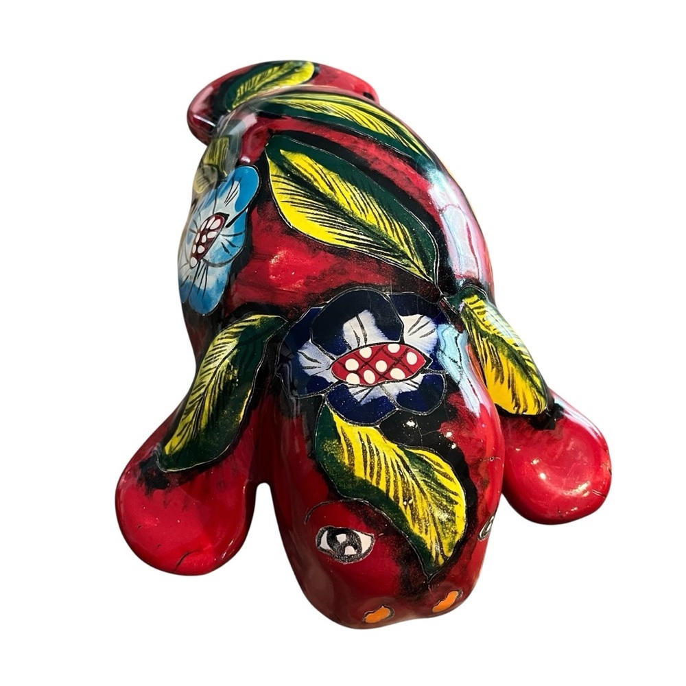 Manatee Pottery Art Hand Painted Signed Perales Made In Mexico Talavera